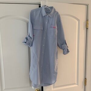 Vineyard Vines Blue Striped Women's Swim Coverup